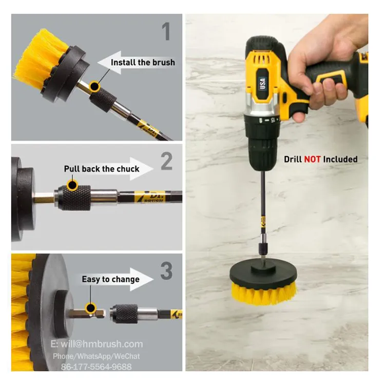 22 in 1 Power Scrubber Polishing Drill Brush Set