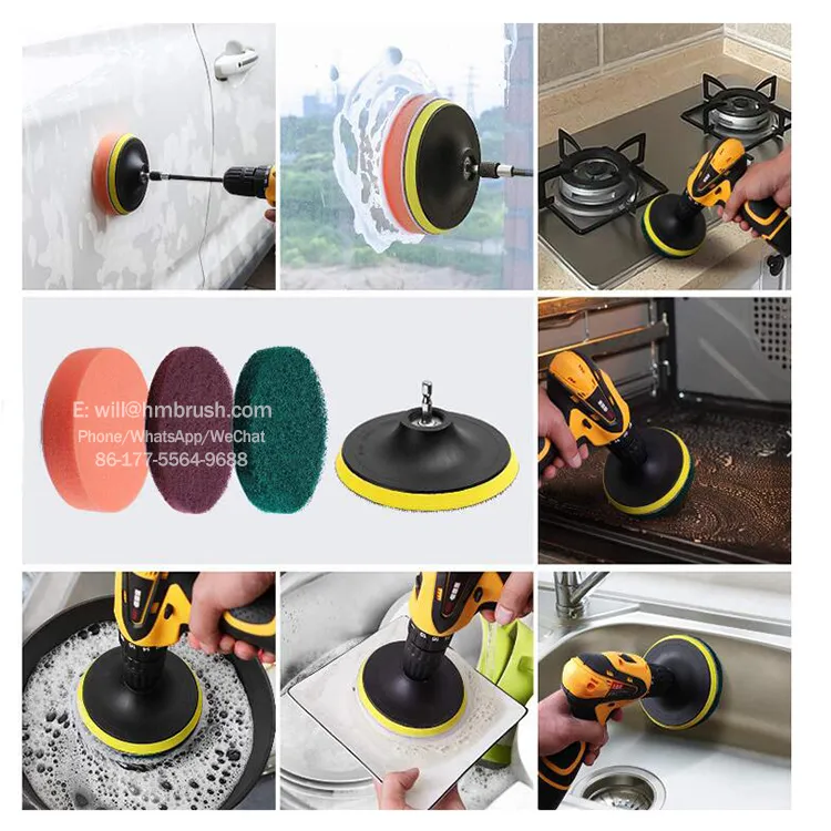 22 in 1 Power Scrubber Polishing Drill Brush Set
