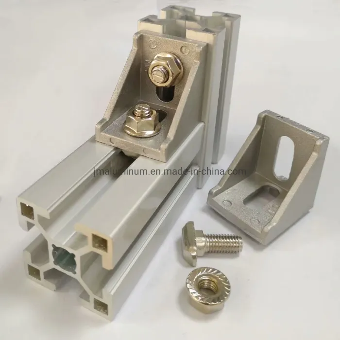 Alu Connection Angle Bracket 40/45 Die-Cast Aluminum, Profile 40